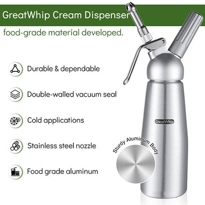 Aluminium Whipped Cream Dispenser 1 Pint / 500ML