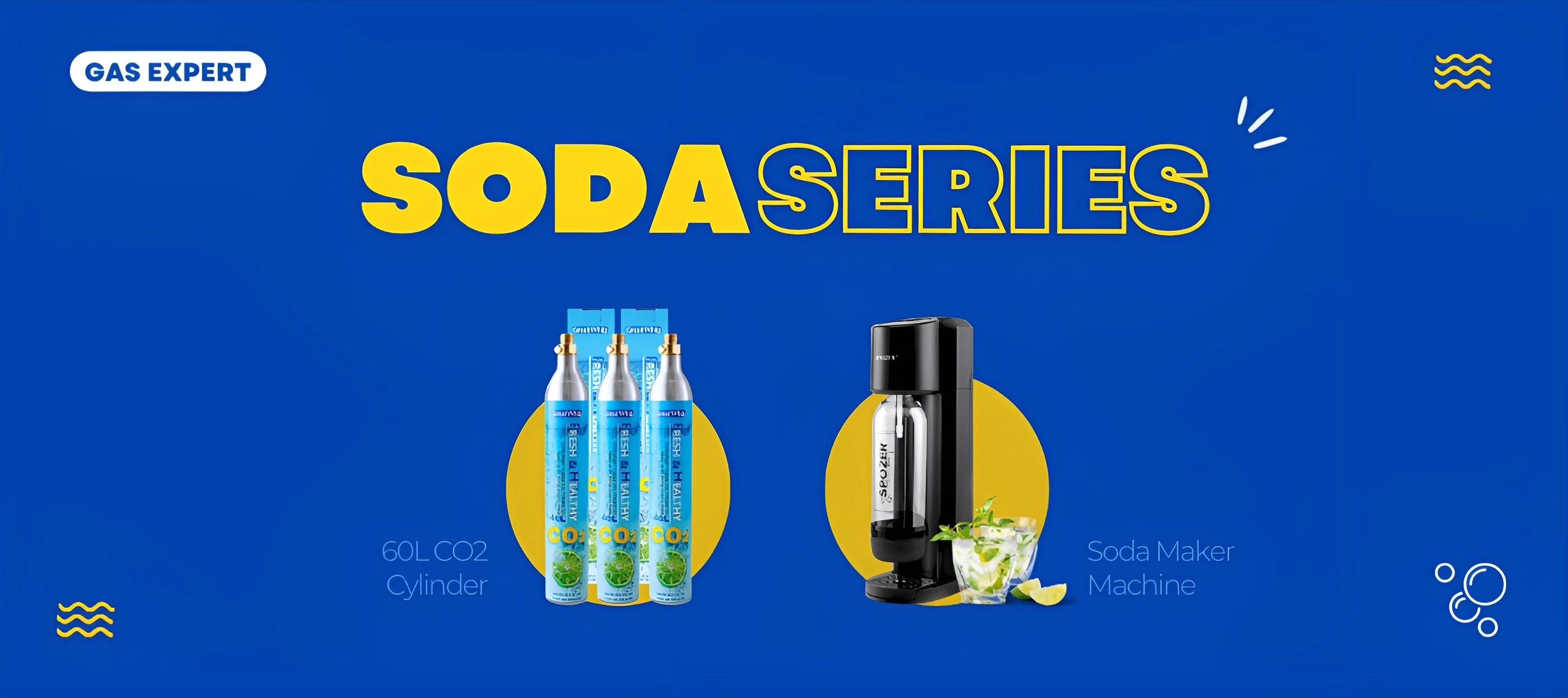 Soda Series maker machine and cylinders